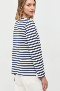 Γυναικεία Μακρυμάνικο Βαμβακερή μπλούζα με μακριά μανίκια Weekend Max Mara ναυτικό μπλε -Αξεσουάρ || Παπούτσια || Ρούχα Κατάστημα unnamed file 1009