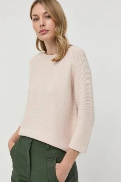 Γυναικεία Χωρίς φερμουάρ Βαμβακερό πουλόβερ Weekend Max Mara χρώμα: μπεζ,