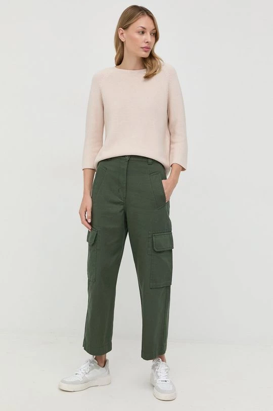 Γυναικεία Χωρίς φερμουάρ Βαμβακερό πουλόβερ Weekend Max Mara χρώμα: μπεζ, 4 Γυναικεία Χωρίς φερμουάρ Βαμβακερό πουλόβερ Weekend Max Mara χρώμα: μπεζ, - Image 2