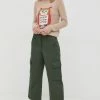 Γυναικεία Υφασμάτινα Βαμβακερό παντελόνι Weekend Max Mara πράσινο, -Αξεσουάρ || Παπούτσια || Ρούχα Κατάστημα unnamed file 1082