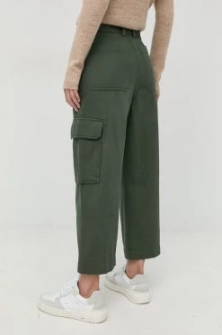 Γυναικεία Υφασμάτινα Βαμβακερό παντελόνι Weekend Max Mara πράσινο, -Αξεσουάρ || Παπούτσια || Ρούχα Κατάστημα unnamed file 1084