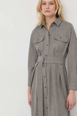 Γυναικεία Φορέματα Μάλλινο φόρεμα Weekend Max Mara καφέ, -Αξεσουάρ || Παπούτσια || Ρούχα Κατάστημα unnamed file 1239