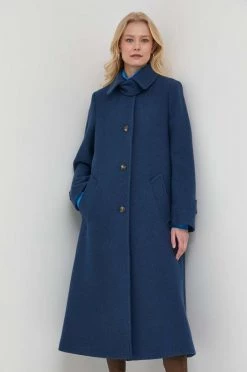 Γυναικεία Παλτά Μάλλινο παλτό Weekend Max Mara ναυτικό μπλε,