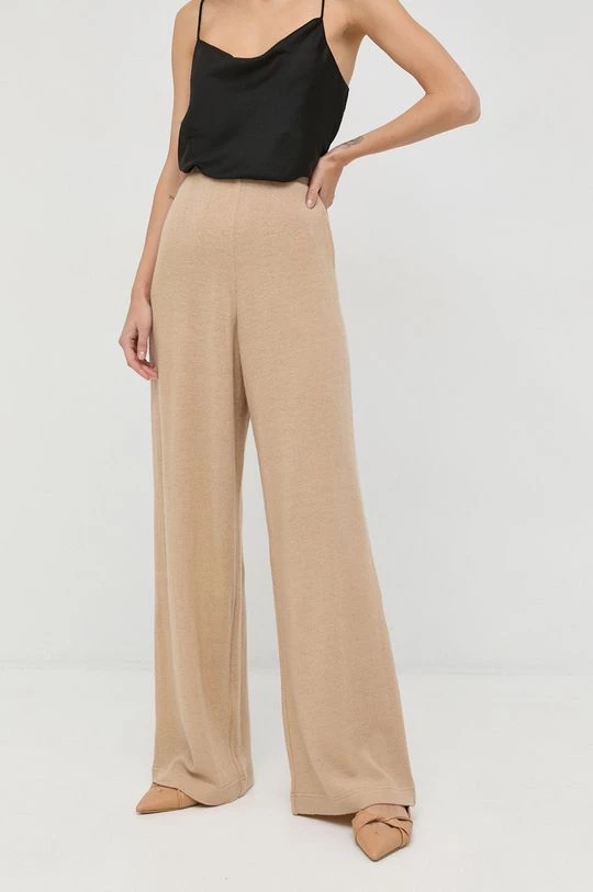 Γυναικεία Υφασμάτινα Μάλλινα παντελόνια Max Mara Leisure μπεζ, 3 Γυναικεία Υφασμάτινα Μάλλινα παντελόνια Max Mara Leisure μπεζ,