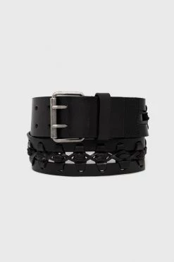 Γυναικεία Ζώνες Δερμάτινη ζώνη Weekend Max Mara μαύρο