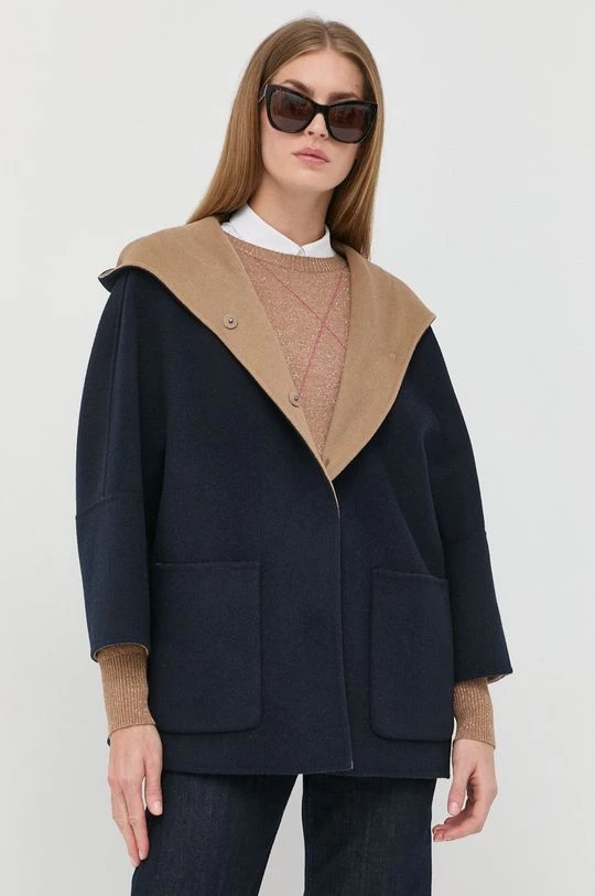 Γυναικεία Παλτά Μάλλινο παλτό διπλής όψης Weekend Max Mara ναυτικό μπλε, 4 Γυναικεία Παλτά Μάλλινο παλτό διπλής όψης Weekend Max Mara ναυτικό μπλε, - Image 2