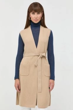 Γυναικεία Με φερμουάρ Μάλλινο γιλέκο Max Mara Leisure χρώμα: κίτρινο