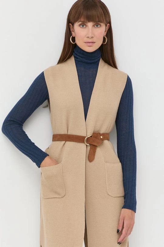 Γυναικεία Με φερμουάρ Μάλλινο γιλέκο Max Mara Leisure χρώμα: κίτρινο 6 Γυναικεία Με φερμουάρ Μάλλινο γιλέκο Max Mara Leisure χρώμα: κίτρινο - Image 4