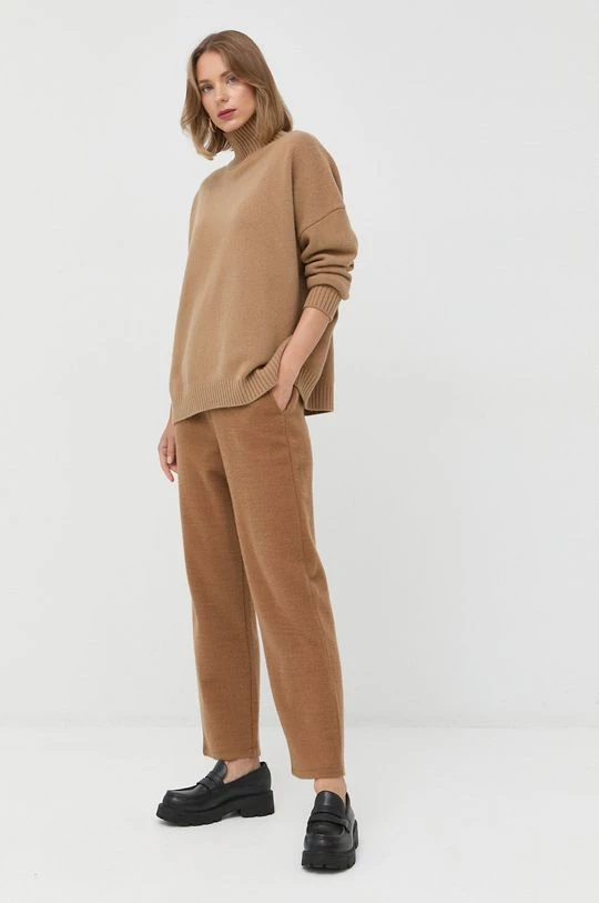 Γυναικεία Υφασμάτινα Παντελόνι από μείγμα μαλλιού Max Mara Leisure καφέ, 4 Γυναικεία Υφασμάτινα Παντελόνι από μείγμα μαλλιού Max Mara Leisure καφέ, - Image 2