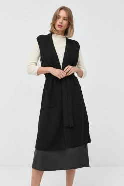 Γυναικεία Με φερμουάρ Μάλλινο γιλέκο Max Mara Leisure χρώμα: μαύρο