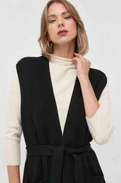 Γυναικεία Με φερμουάρ Μάλλινο γιλέκο Max Mara Leisure χρώμα: μαύρο -Αξεσουάρ || Παπούτσια || Ρούχα Κατάστημα unnamed file 1489