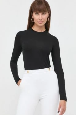 Γυναικεία Μακρυμάνικο Longsleeve Max Mara Leisure μαύρο