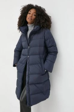 Γυναικεία Μακριά μπουφάν Μπουφάν με επένδυση από πούπουλα Weekend Max Mara ναυτικό μπλε,