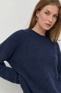 Γυναικεία Χωρίς φερμουάρ Μάλλινο πουλόβερ Weekend Max Mara χρώμα: ναυτικό μπλε,