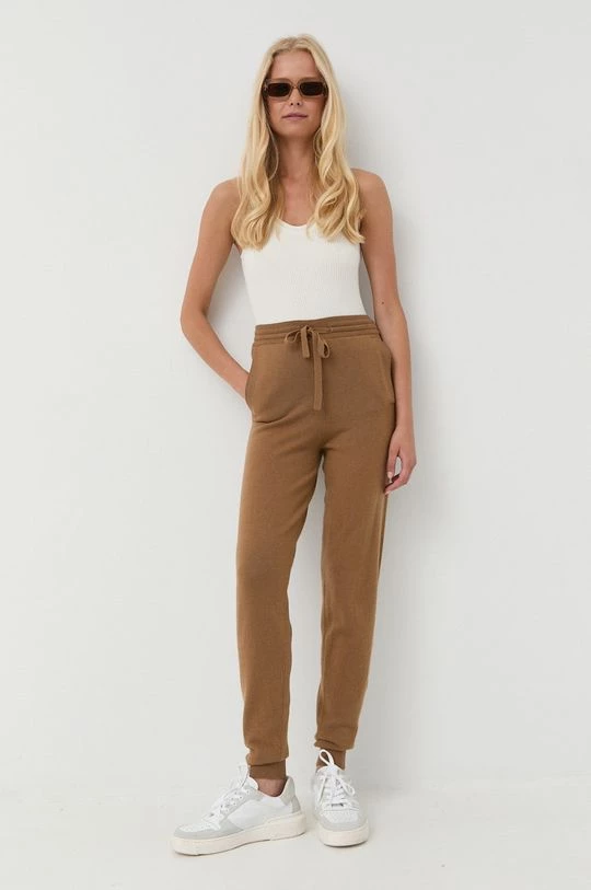 Γυναικεία Υφασμάτινα Μάλλινα παντελόνια Max Mara Leisure καφέ, 4 Γυναικεία Υφασμάτινα Μάλλινα παντελόνια Max Mara Leisure καφέ, - Image 2