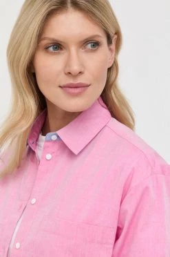 Γυναικεία Πουκάμισα Βαμβακερό πουκάμισο MAX&Co. ροζ, -Αξεσουάρ || Παπούτσια || Ρούχα Κατάστημα unnamed file 1625