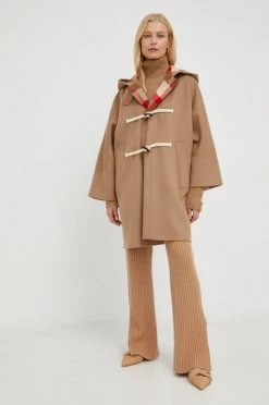 Γυναικεία Παλτά Μάλλινο παλτό Weekend Max Mara καφέ,