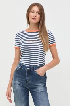 Γυναικεία Κοντομάνικο Βαμβακερό μπλουζάκι MAX&Co. ναυτικό μπλε