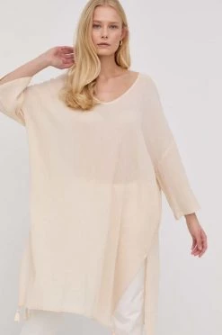 Γυναικεία Φορέματα Βαμβακερό φόρεμα Max Mara Leisure μπεζ, -Αξεσουάρ || Παπούτσια || Ρούχα Κατάστημα unnamed file 1936