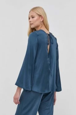 Γυναικεία Μπλούζες Μεταξωτή μπλούζα MAX&Co. χρώμα: ναυτικό μπλε -Αξεσουάρ || Παπούτσια || Ρούχα Κατάστημα unnamed file 1999