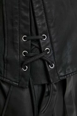 Γυναικεία Κοντά μπουφάν Δερμάτινη ραμονέσκα MAX&Co. χρώμα: μαύρο, -Αξεσουάρ || Παπούτσια || Ρούχα Κατάστημα unnamed file 2028