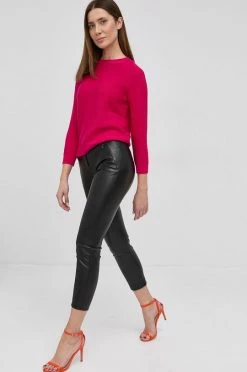 Γυναικεία Χωρίς φερμουάρ Βαμβακερό πουλόβερ Weekend Max Mara χρώμα: μοβ