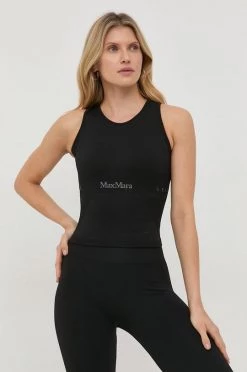 Γυναικεία Αμάνικος Top Max Mara Leisure μαύρο