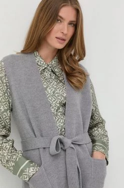 Γυναικεία Με φερμουάρ Μάλλινο γιλέκο Max Mara Leisure χρώμα: γκρι -Αξεσουάρ || Παπούτσια || Ρούχα Κατάστημα unnamed file 2262