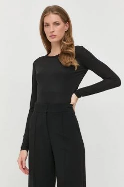 Γυναικεία Μακρυμάνικο Longsleeve Max Mara Leisure μαύρο