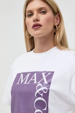 Γυναικεία Κοντομάνικο Βαμβακερό μπλουζάκι MAX&Co. άσπρο -Αξεσουάρ || Παπούτσια || Ρούχα Κατάστημα unnamed file 2325