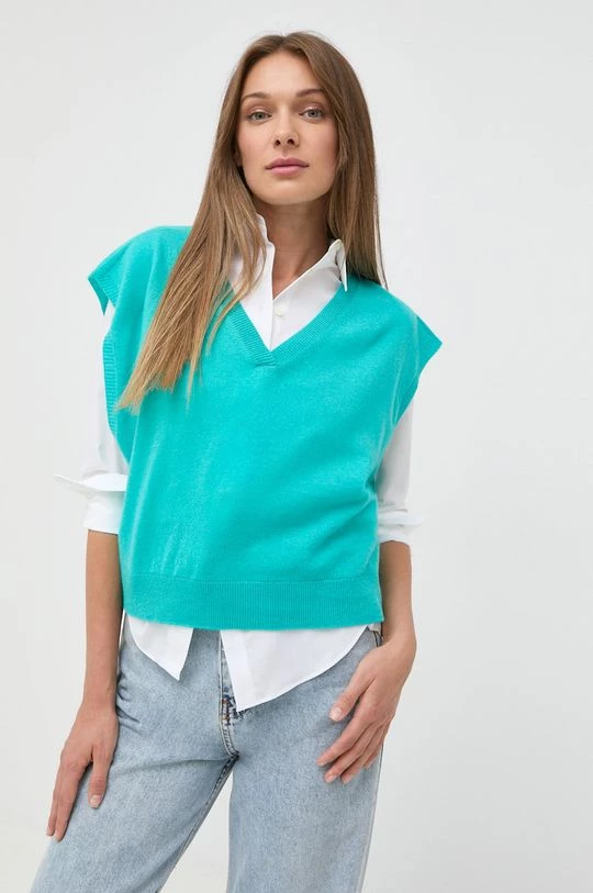 Γυναικεία Χωρίς φερμουάρ Μάλλινο γιλέκο MAX&Co. χρώμα: τιρκουάζ, 4 Γυναικεία Χωρίς φερμουάρ Μάλλινο γιλέκο MAX&Co. χρώμα: τιρκουάζ, - Image 2