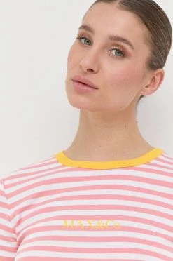 Γυναικεία Κοντομάνικο Βαμβακερό μπλουζάκι MAX&Co. ροζ