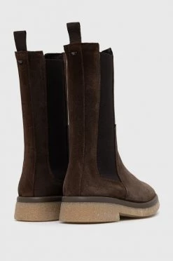 Γυναικεία Μποτάκια Σουέτ μπότες τσέλσι Weekend Max Mara χρώμα: καφέ, -Αξεσουάρ || Παπούτσια || Ρούχα Κατάστημα unnamed file 2411