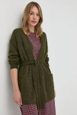 Γυναικεία Με φερμουάρ Μάλλινη ζακέτα Max Mara Leisure πράσινο