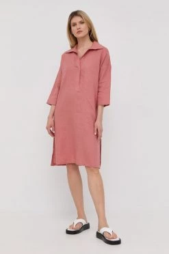 Γυναικεία Φορέματα Λινό φόρεμα Max Mara Leisure ροζ,