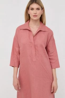 Γυναικεία Φορέματα Λινό φόρεμα Max Mara Leisure ροζ, -Αξεσουάρ || Παπούτσια || Ρούχα Κατάστημα unnamed file 2540