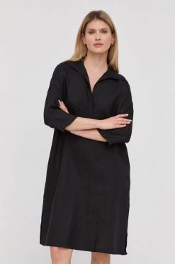 Γυναικεία Φορέματα Λινό φόρεμα Max Mara Leisure μαύρο, -Αξεσουάρ || Παπούτσια || Ρούχα Κατάστημα unnamed file 2545