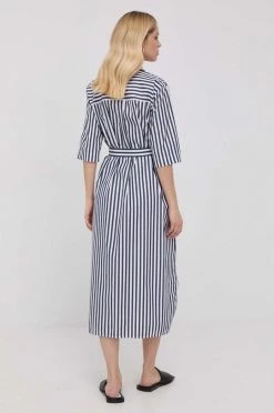 Γυναικεία Φορέματα Βαμβακερό φόρεμα Max Mara Leisure ναυτικό μπλε, -Αξεσουάρ || Παπούτσια || Ρούχα Κατάστημα unnamed file 2580