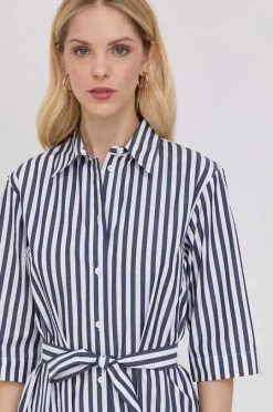 Γυναικεία Φορέματα Βαμβακερό φόρεμα Max Mara Leisure ναυτικό μπλε, -Αξεσουάρ || Παπούτσια || Ρούχα Κατάστημα unnamed file 2581