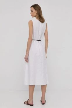 Γυναικεία Φορέματα Λινό φόρεμα Max Mara Leisure άσπρο, -Αξεσουάρ || Παπούτσια || Ρούχα Κατάστημα unnamed file 2615