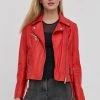 Γυναικεία Κοντά μπουφάν Δερμάτινη ραμονέσκα MAX&Co. χρώμα: κόκκινο, -Αξεσουάρ || Παπούτσια || Ρούχα Κατάστημα unnamed file 2647