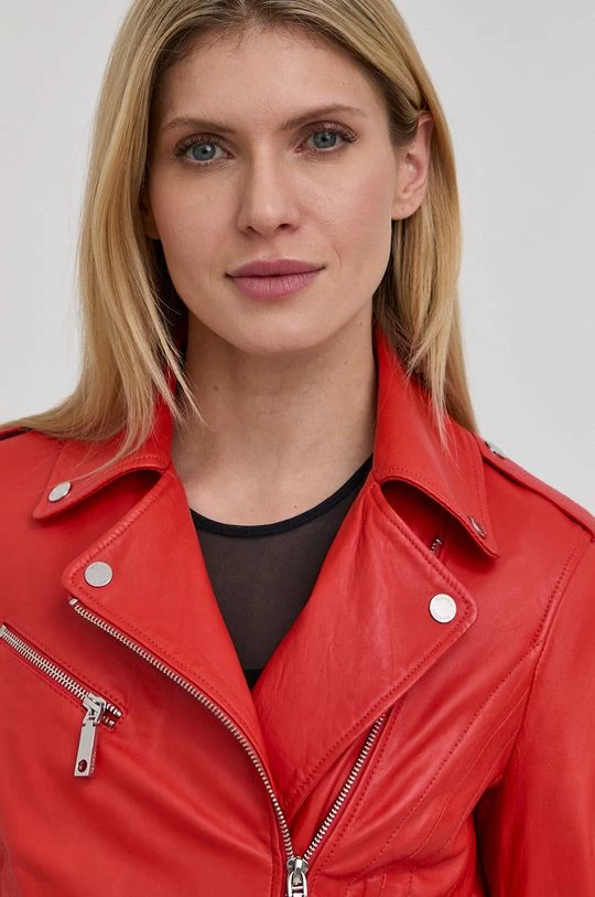 Γυναικεία Κοντά μπουφάν Δερμάτινη ραμονέσκα MAX&Co. χρώμα: κόκκινο, 6 Γυναικεία Κοντά μπουφάν Δερμάτινη ραμονέσκα MAX&Co. χρώμα: κόκκινο, - Image 4