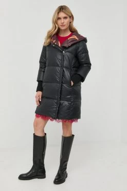 Γυναικεία Μακριά μπουφάν Μπουφάν με επένδυση από πούπουλα MAX&Co. μαύρο,