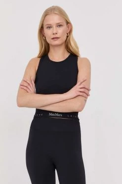 Γυναικεία Αμάνικος Top Max Mara Leisure χρώμα: μαύρο