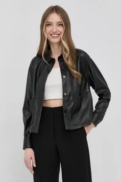 Γυναικεία Πουκάμισα Πουκάμισο MAX&Co. χρώμα: μαύρο,