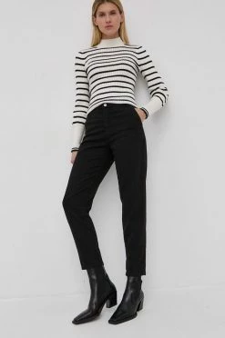 Γυναικεία Straight και Regular Τζιν παντελονι MAX&Co. χρώμα: μαύρο