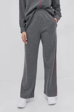 Γυναικεία Υφασμάτινα Μάλλινα παντελόνια MAX&Co. χρώμα: γκρι