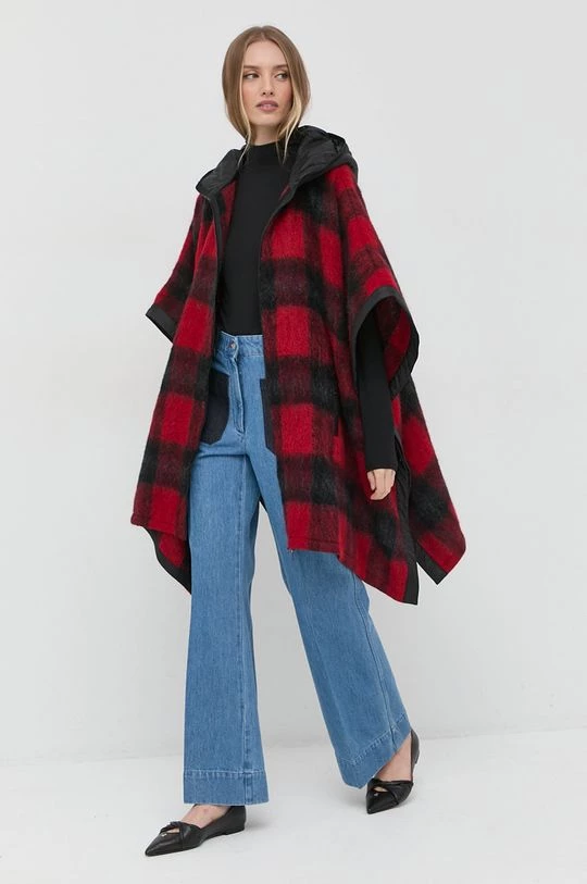 Γυναικεία Κοντά μπουφάν Μάλλινο πόντσο Weekend Max Mara κόκκινο 4 Γυναικεία Κοντά μπουφάν Μάλλινο πόντσο Weekend Max Mara κόκκινο - Image 2