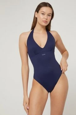 Γυναικεία Ολόσωμα Ολόσωμο μαγιό Max Mara Leisure ναυτικό μπλε