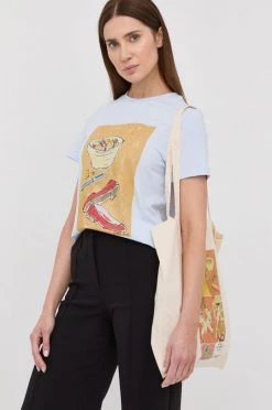 Γυναικεία Κοντομάνικο Βαμβακερό μπλουζάκι MAX&Co. ροζ